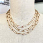 14k Gold Paperclip Chain Styled Necklace copyright chisholm trail designs 2025