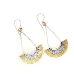 18k Gold and Argentium Silver Dangle Earrings copyright chisholm trail designs 2025