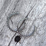 Argentium Silver Classic Big Hoop Earring with Beads copyright chisholm trail designs 2025