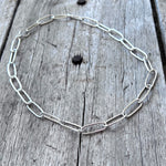 Argentium Silver Paperclip Link Style Necklace copyright chisholm trail designs 2025