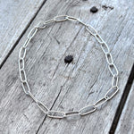 Argentium Silver Paperclip Link Style Necklace copyright chisholm trail designs 2025