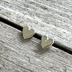 Argentium Silver Pretty Perfect Classic Heart Stud Earrings copyright chisholm trail designs 2025