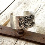 Sterling Silver Flower Garden Cuff Bracelet