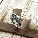 Sterling Silver Flower Garden Cuff Bracelet