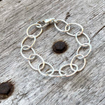 Argentium Silver  Oval Link Bracelet