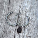 Silver Classic Big Hoop Earring with Beads