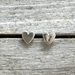 Silver Pretty Perfect Classic Heart Stud Earrings