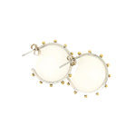 Silver Classic Hoop Earring with 18k Yellow Gold