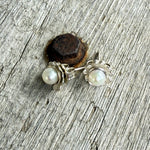 Argentium Silver Petite AA Akoya White Pearl Stud Earrings