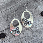 Sterling Silver Flower Garden Dangle Earrings