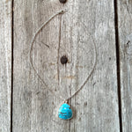 Kingman Turquoise Rare Shadow Matrix Cabochon Necklace with Faceted Clear Stones copyrighted chisholm trail designs 2025