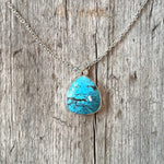 Turquoise Necklace Rare Shadow Matrix Kingman Cabochon