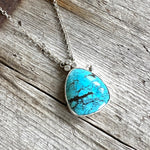 Turquoise Necklace Rare Shadow Matrix Kingman Cabochon