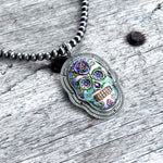 Sugar Skull Sterling Silver Pendant Jewelry