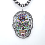 Sugar Skull Sterling Silver Pendant Jewelry