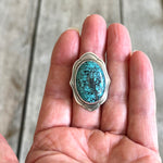 Sterling Spiderweb Turquoise Ring