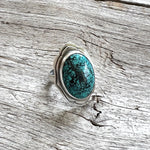 Sterling Spiderweb Turquoise Ring