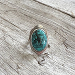 Sterling Spiderweb Turquoise Ring