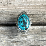 Sterling Spiderweb Turquoise Ring