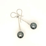 Tahitian Pearl Dangle Earrings Set in Sterling Silver copyright chisholm trail designs 2025