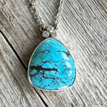 Turquoise Necklace Rare Shadow Matrix Kingman Cabochon