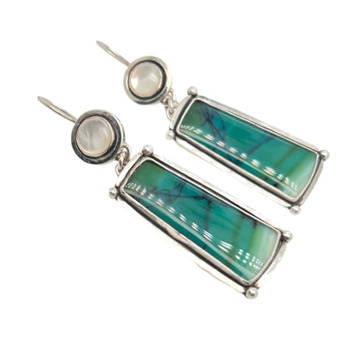 blueopaldangleearrings