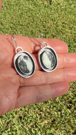 Sterling Silver White Buffalo Dangle Earrings copyright chisholm trail designs 2025