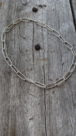 Silver Paperclip Link Style Necklace