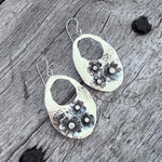 Sterling Silver Flower Garden Dangle Earrings copyrighted chisholm trail designs 2025