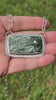 Argentium Silver Seraphinite Angel Stone Necklace with inset Faceted CZ