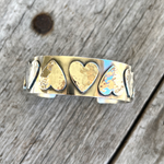 Argentium Silver Follow Your Heart Hammered Cuff Bracelet