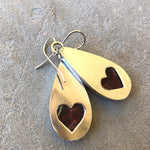 Corvettite/Fordite  Dangle Earrings with 18k Gold