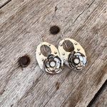 Sterling Rustic Rose Silver Dangle Earring